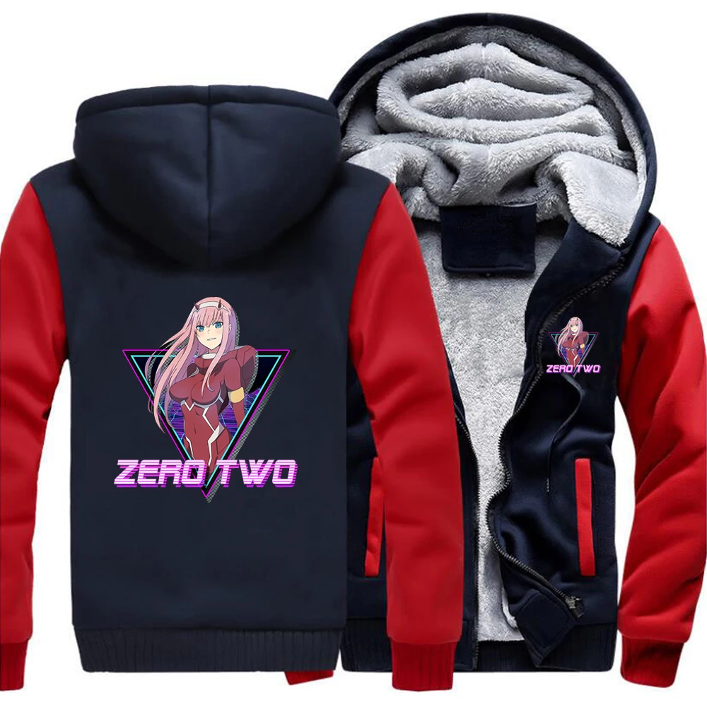 

Darling In The FranXX Zero два эстетических Свободные толстовки зимние теплые уличные куртки Топ Мужская Толстая Толстовка с принтом пальто толстовка