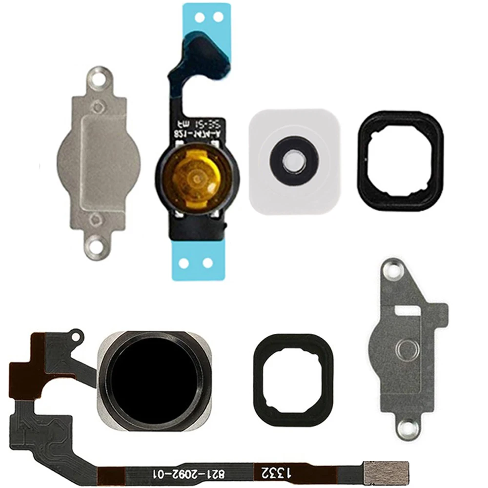 

Для iPhone 5C 5G 5S Главная Кнопка меню ключ гибкий кабель с резиновым кольцом и металлическим кронштейном