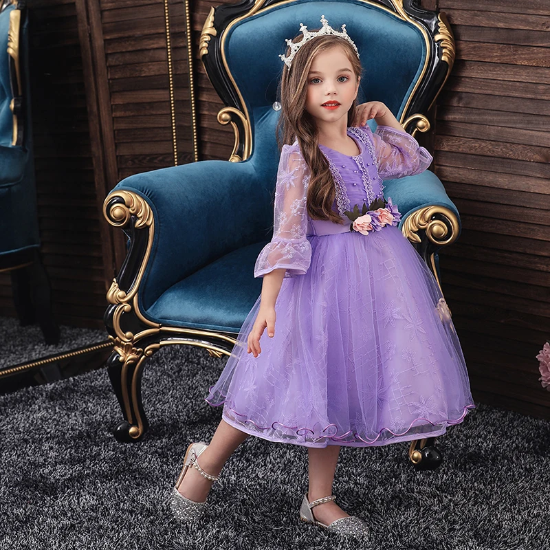 Princess Kids Dresses Girls Causal Wear Dress 3 8 Years Vestido Robe Fille Summer Lace Children Clothing New 2020 | Детская одежда и