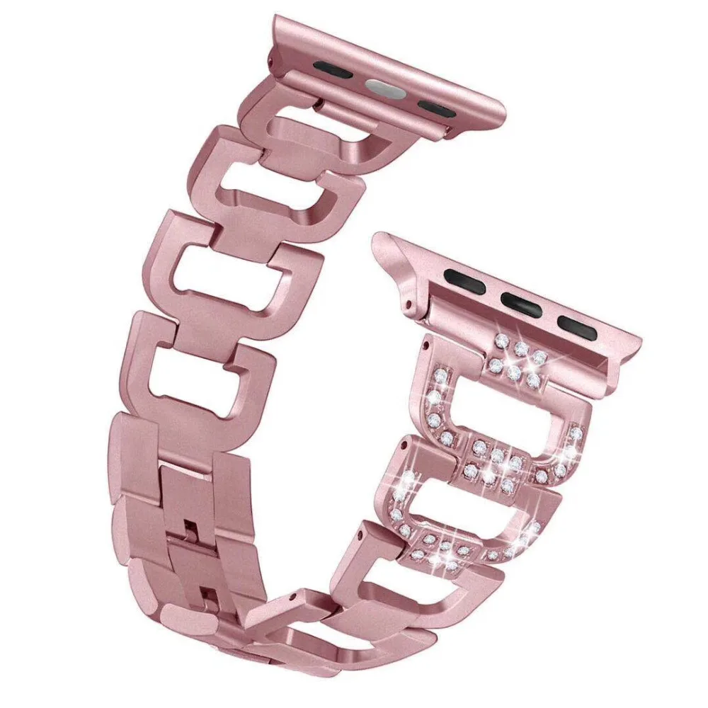 Ремешок для Apple Watch band 38 мм роскошный классический браслет с кристаллами IWatch SE 42 40
