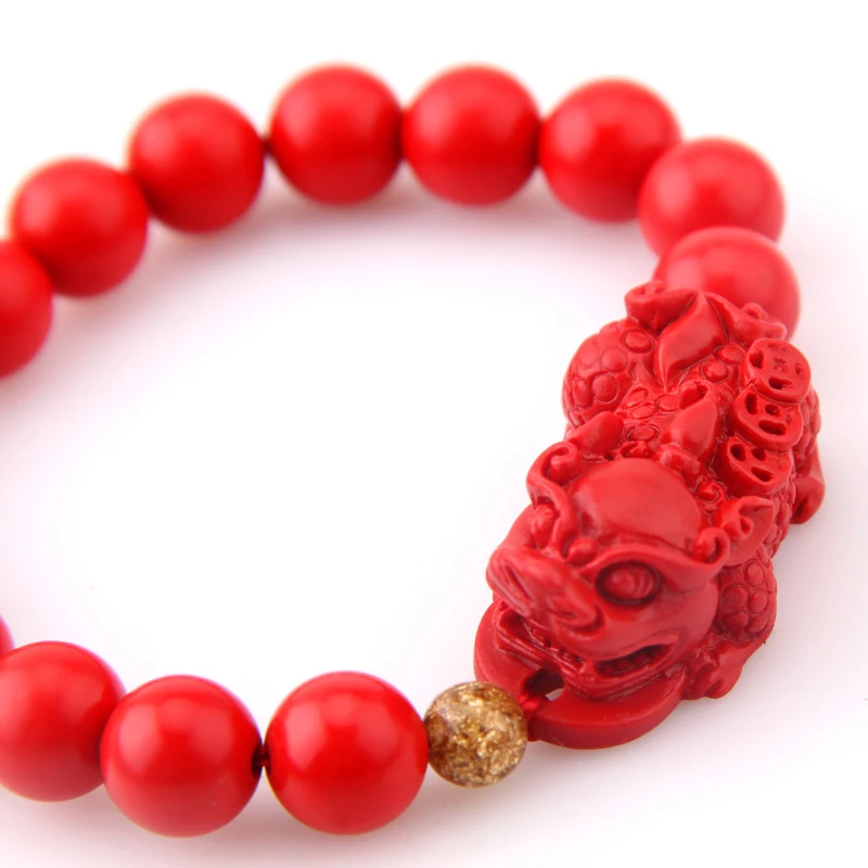 Открытый светильник натуральный Чжу-песок красный браслет мужские и женские