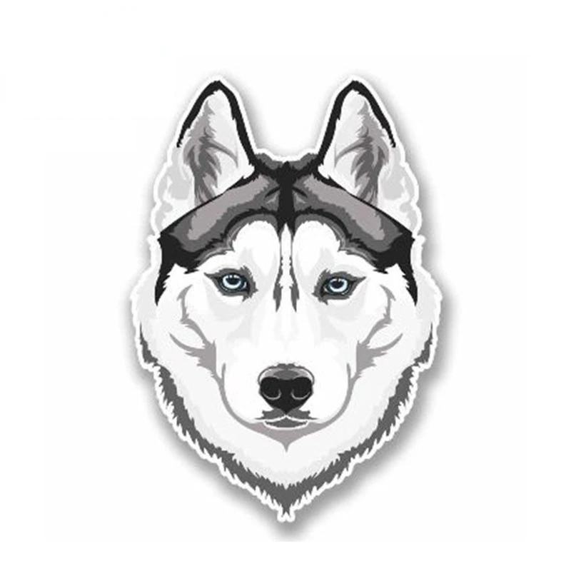 

White Husky Wolf Anime Car Sticker Decal Decor Motorcycle Off-road Laptop Trunk Guitar Vinyl Decal,15CM*15CM