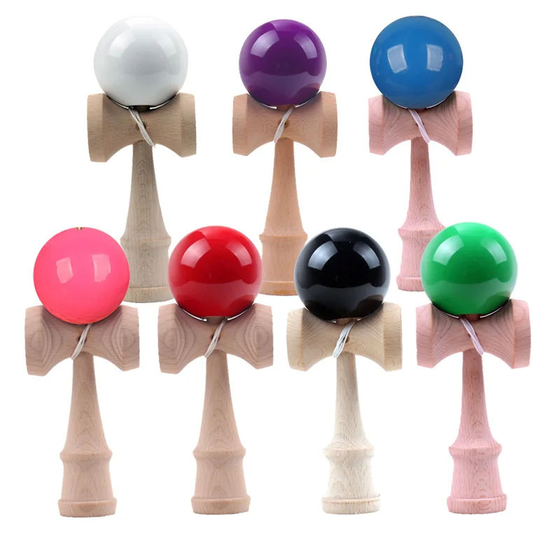 

PU Paint Kendama 18CM Wooden Toys Japanese Traditional Fidget Ball Kendamas Skillful Juggling Ball Outdoor Sports Toys