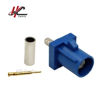 fakra c blue5005 male connector crimp for cable rg316 rg174