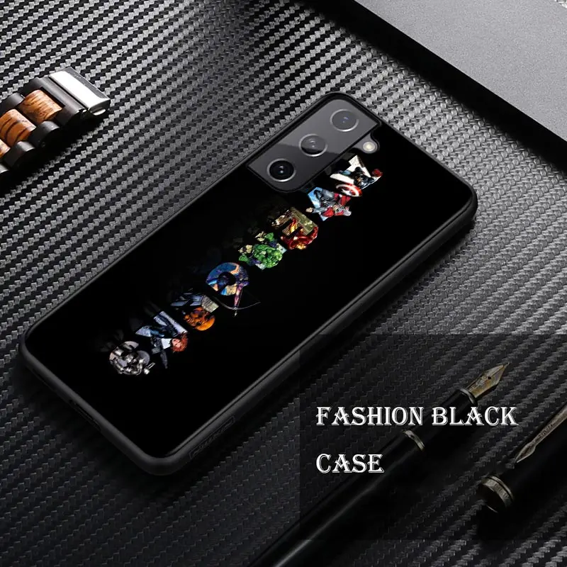 Marvel Avengers For Samsung Galaxy S21 S10 S10E S9 S8 S7 Note 20 10 9 8 Ultra 5G Plus Edge Pro Black Phone Case