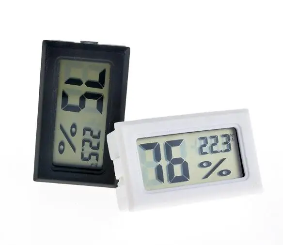 

200pcs FY-11 black /white embedded Digital temperature humidity meter Mini Temperature Humidity Sensor Meter Built-In Probe