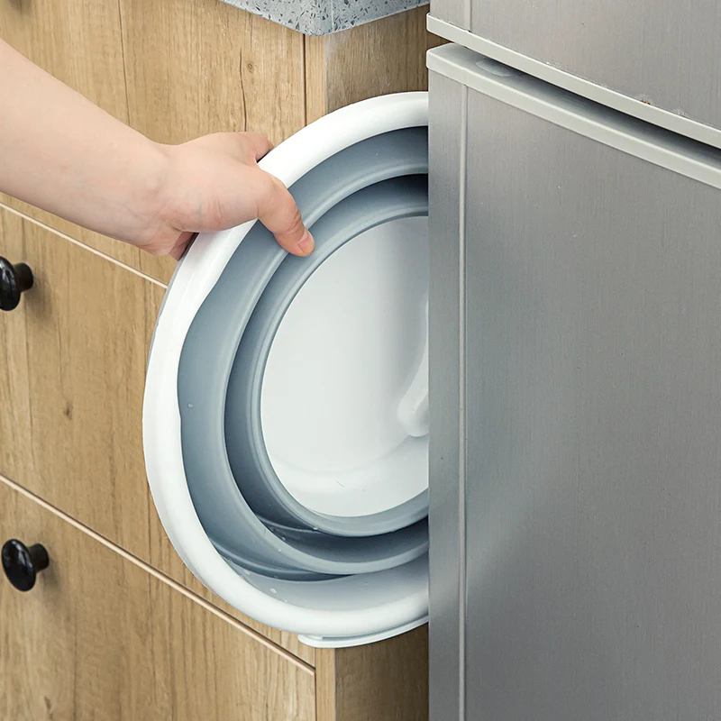 Большая складная силиконовая швабра с ведром Складные ведра для мытья Авто кухни