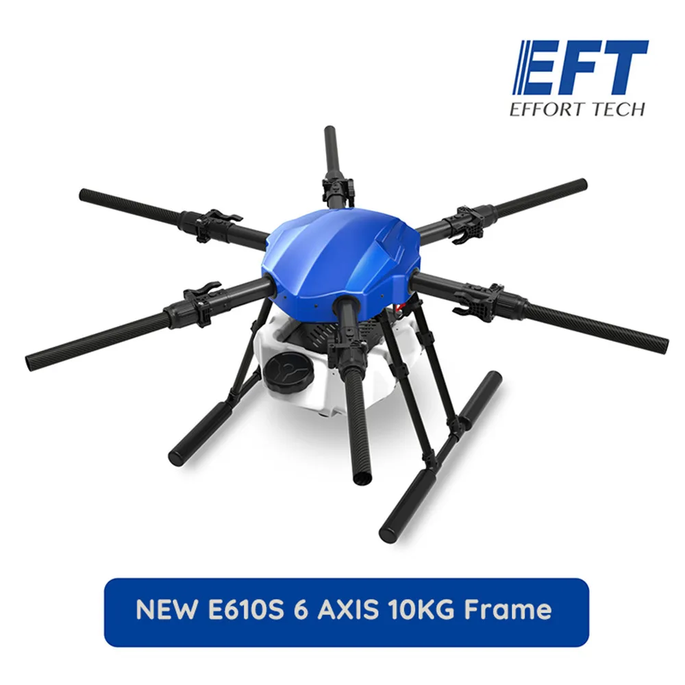 

EFT E610p 10KG 1404mm Wheelbase Flight Platform Waterproof Agricultural Spraying Drone 10L x6 Motor