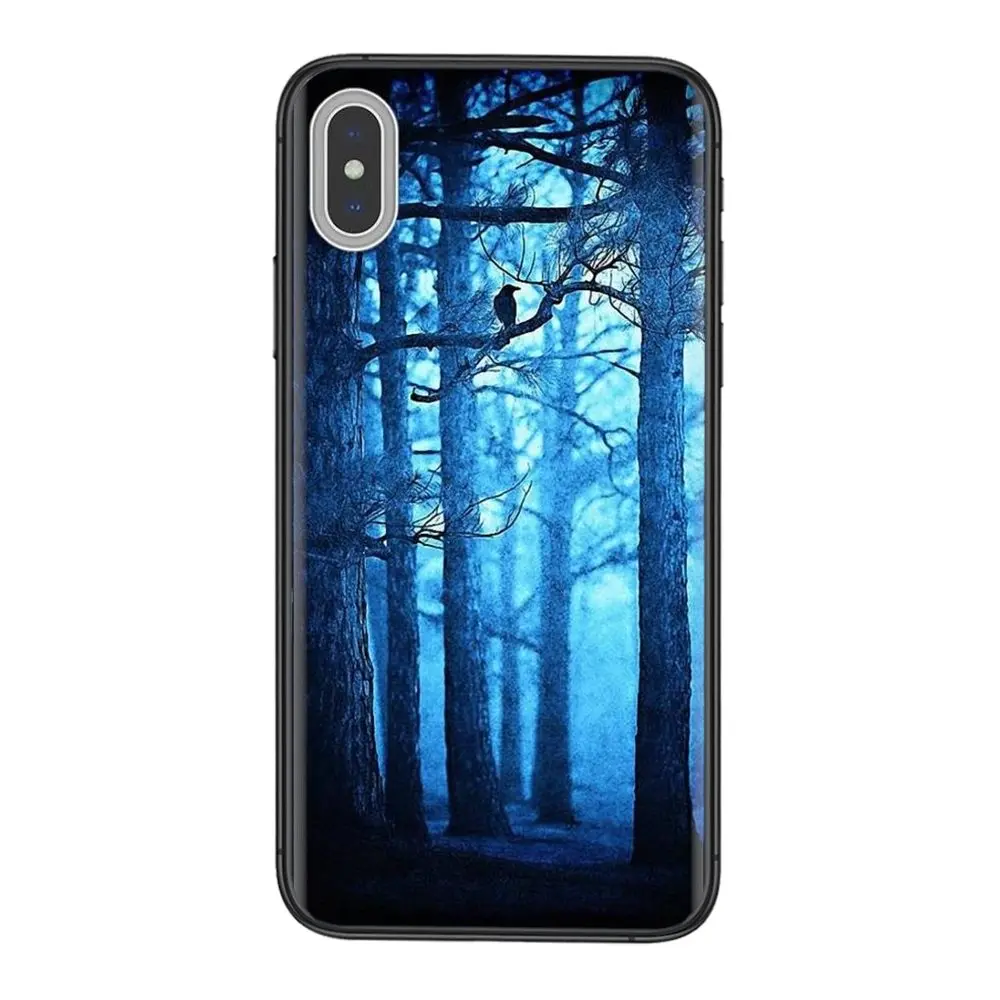 Черный силиконовый чехол Prime Art красивый синий натуральный лес для Galaxy Note 20 10 9 8 Ultra