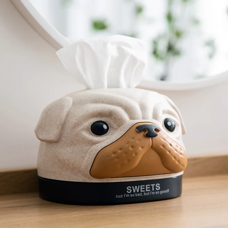 

Home Creative Cartoon Tissue Box Living Room Coffee Table Napkin Roll Paper Toilet Paper Suction Box Desktop Cute Storage Box