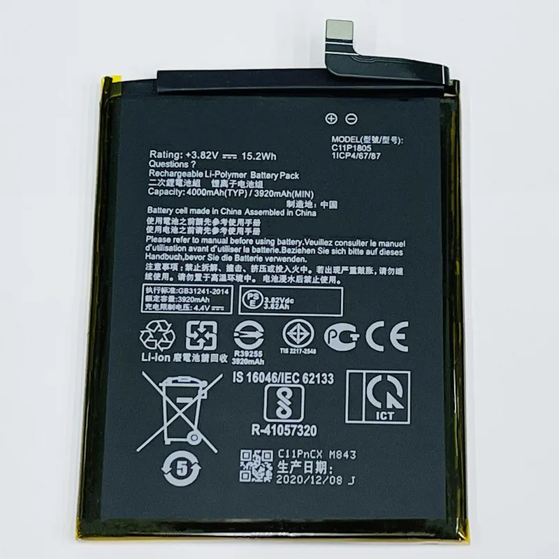 

Original C11P1805 4000mAh Battery For ASUS Zenfone MAX (M2) X01AD ZB632KL ZB633KL High Quality Batteries