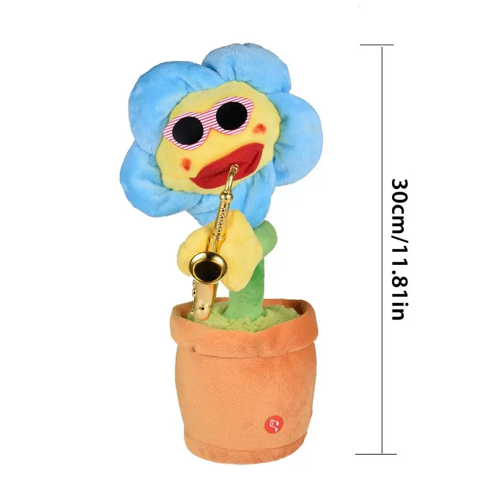 

Sunflower Plush Toy Electric Singing 80 Songs Dancing And Twisting Sunflower Recording Learning To Speak Twisting Plush Toy