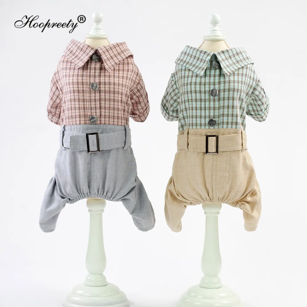 Клетчатый комбинезон для собак зимняя куртка питомца Свадебный костюм кошек