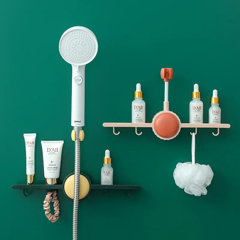 

Shower Holder Universal Adjustable Shower Bracket Self-Adhesive 360° Shower Head Holder Wall Mount For Bathroom Accessories