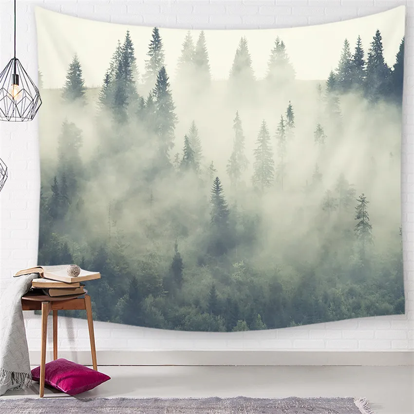 

150*130cm Forest series Wall Tapestry Home Decorations Wall Hanging Forest Starry Night Tapestries For Living Room Bedroom