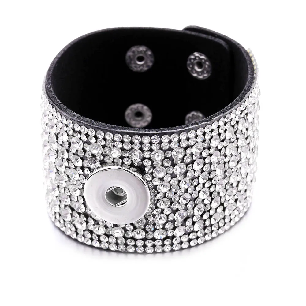 Новый кожаный браслет с застежкой для женщин бриллиантовый подходит рукоделия 18