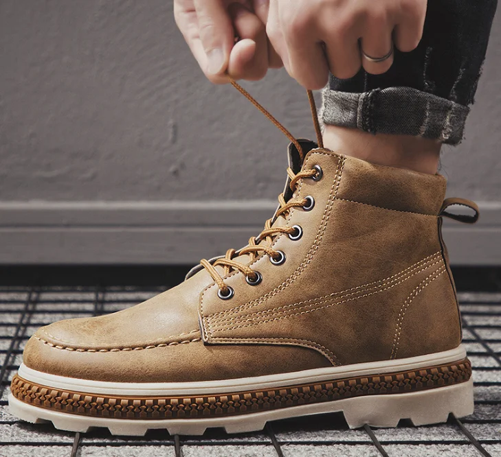 

2020 New S Autumn Winter Breathable Retro Style Ankle Boots Lace Up Casual Best Price For Men High Quality Zapatos Martin Boots