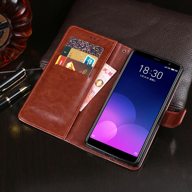 Чехол для Meizu M6T Бизнес Стиль подставка откидной кошелек кожаный чехол мобильного