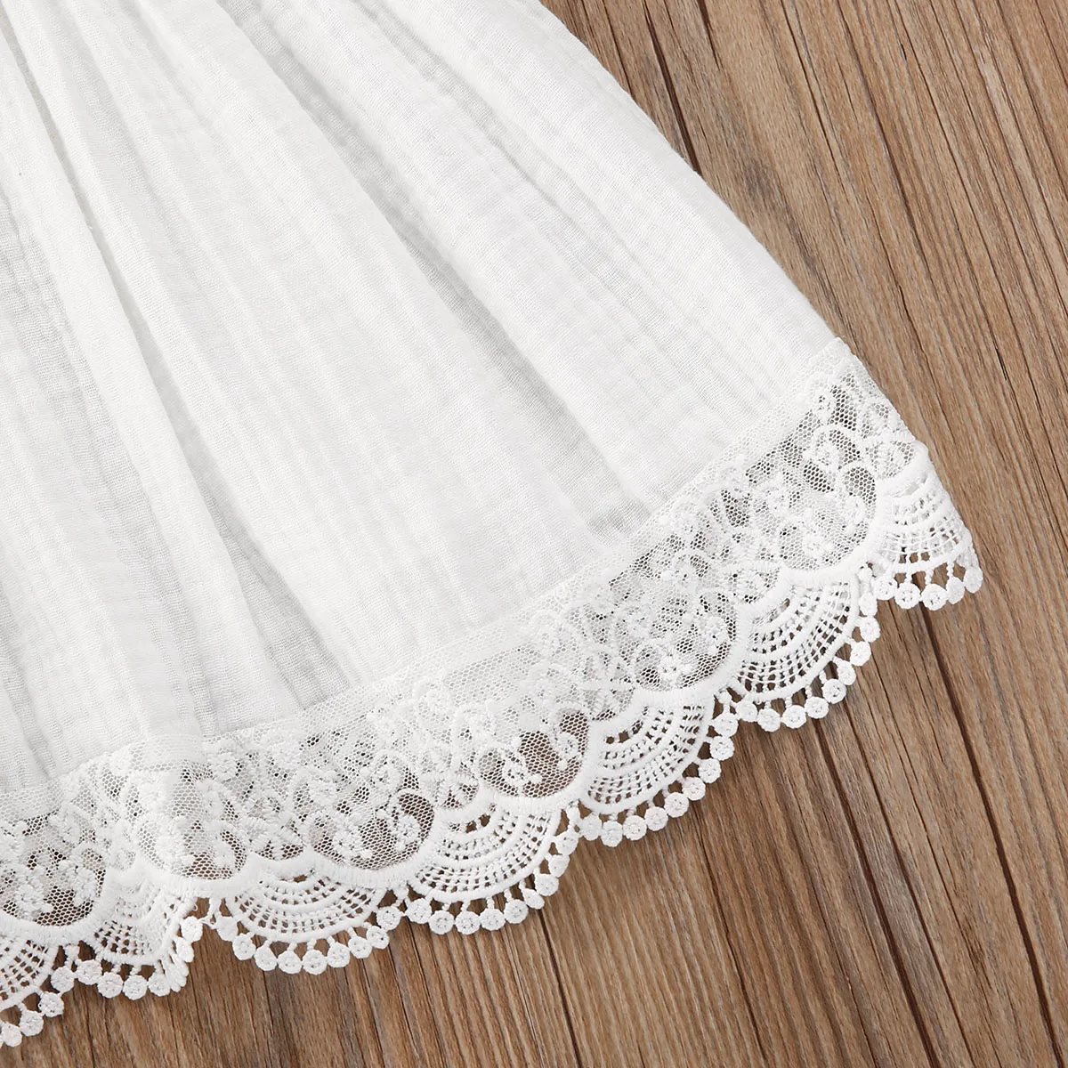 Newborn Toddler Kid Baby Girls Clothes White Summer Dress Children's Clothing Sets Ruffles Lace Bow Princess Dresses Costumes | Детская