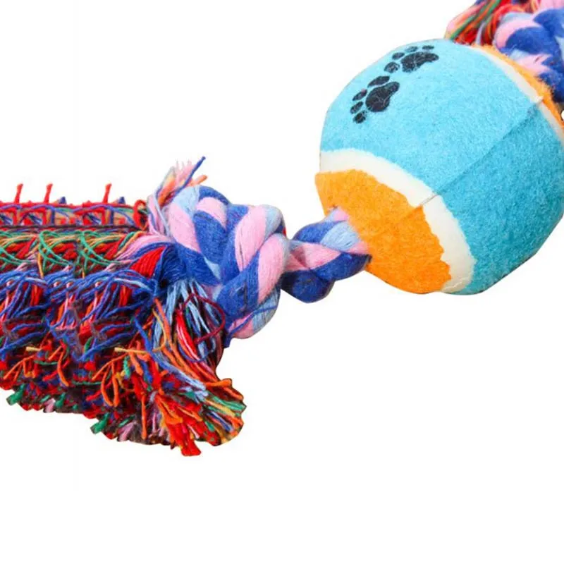 Pet Tooth Cleaning Cat and Dog Toy with Tennis Double Knot Training | Дом и сад
