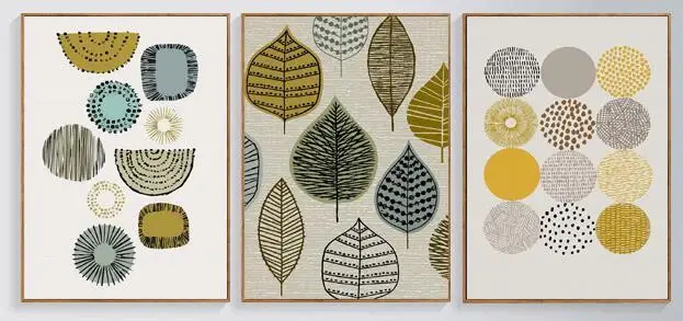 Скандинавский Декор абстрактный геометрический Nordic плакат Wall Art Холст Для Живописи принт Плакаты Куадрос фотографии домашний декор - Цвет: K