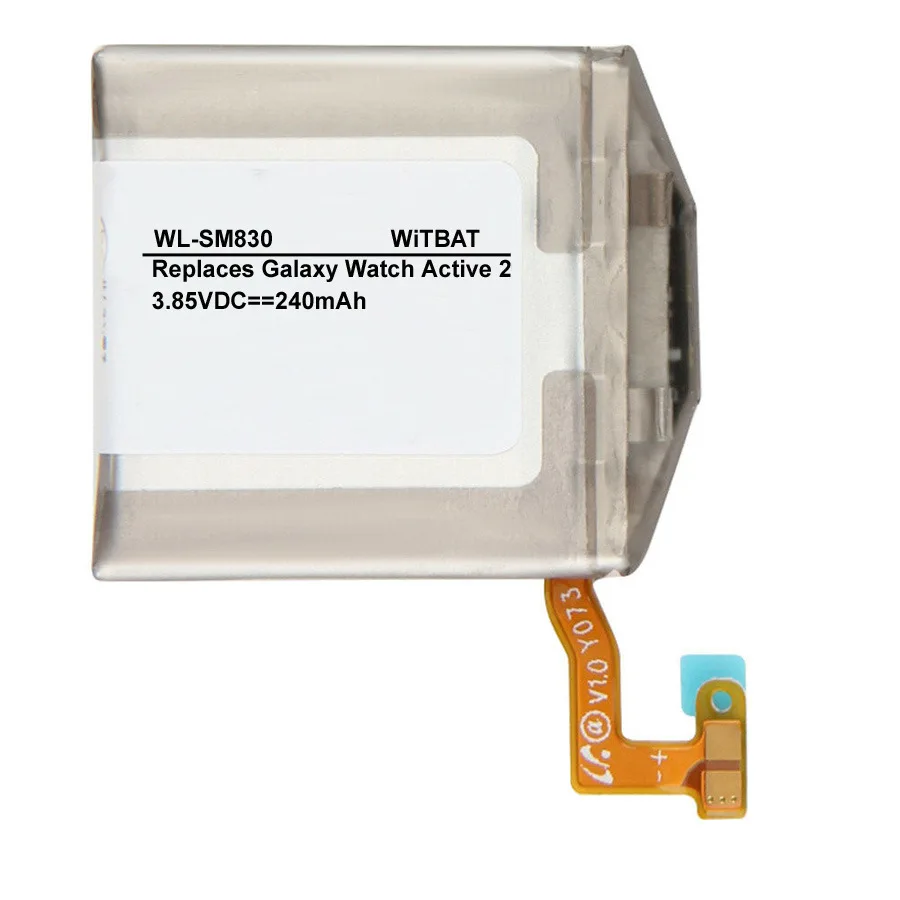

New 3.85V 240mAh Li-Polymer Battery Suitable for Galaxy Watch Active 2 SM-R830 Smart Watch Battery Rechargeable Replacement EB-B