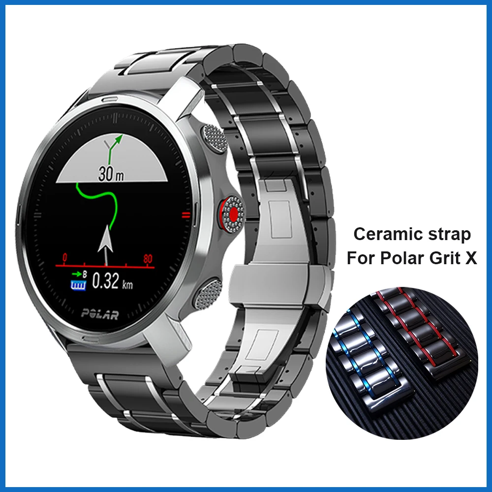 

Ceramic Strap Watchband for Polar Grit X POLARGRITX Smart watch Band Bracelet Luxury Straps