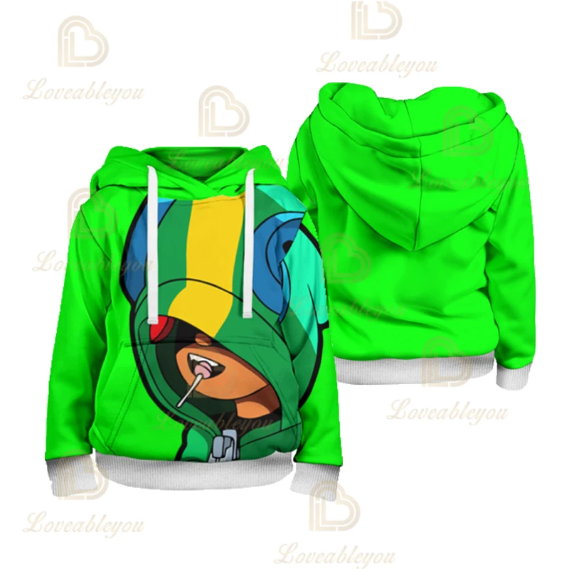 

Kids Leon Hoodie Sweatshirts 3D Print Spike Crow Men Child Clothes Boy Girl Birthday Present Browl Casual Cloth
