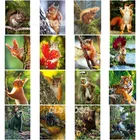 Алмазная живопись сделай сам, украшение для дома, животное, белка, наклеивающиеся руки, можно сделать на заказ с алмазной вышивкой, подарки ручной работы