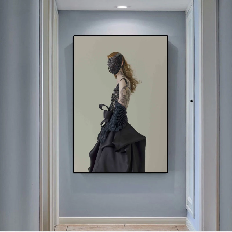 

Modern Canvas Painting Nordic Portrait Posters and Prints Sexy Girl Painting Wall Pictures for Living Room Cuadros Home Decor