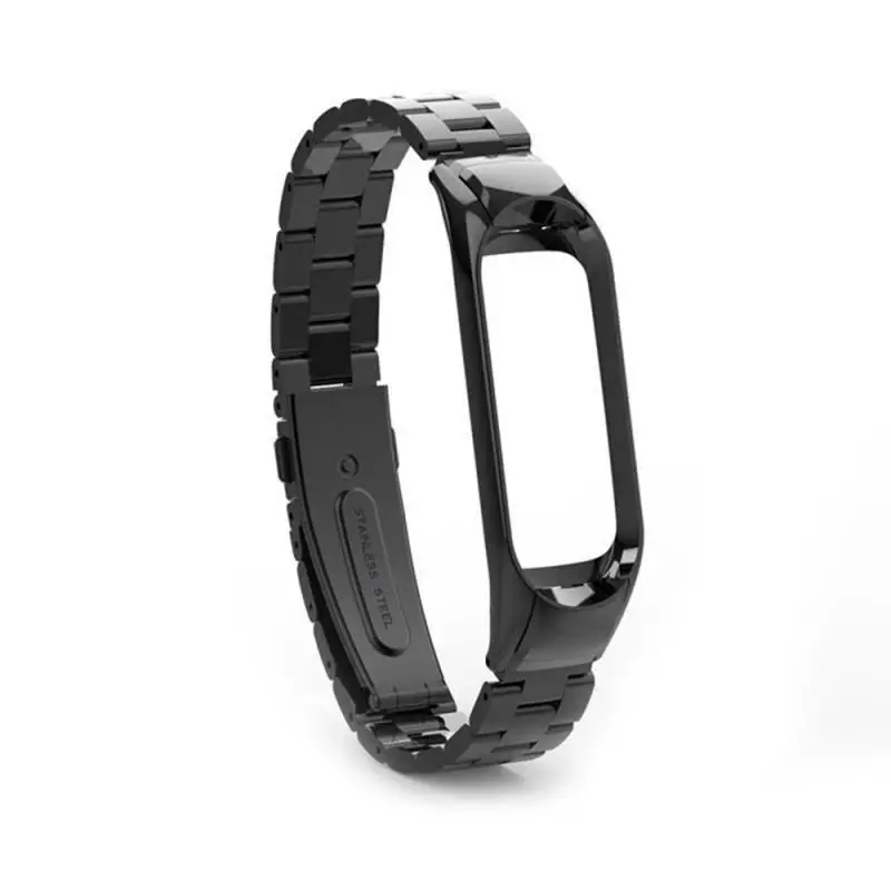 

Smart Watch Band Replacement For Xiaomi Mi Band 3 Smart Bracelet Metal Wrist Strap Stainless Steel Watch Band