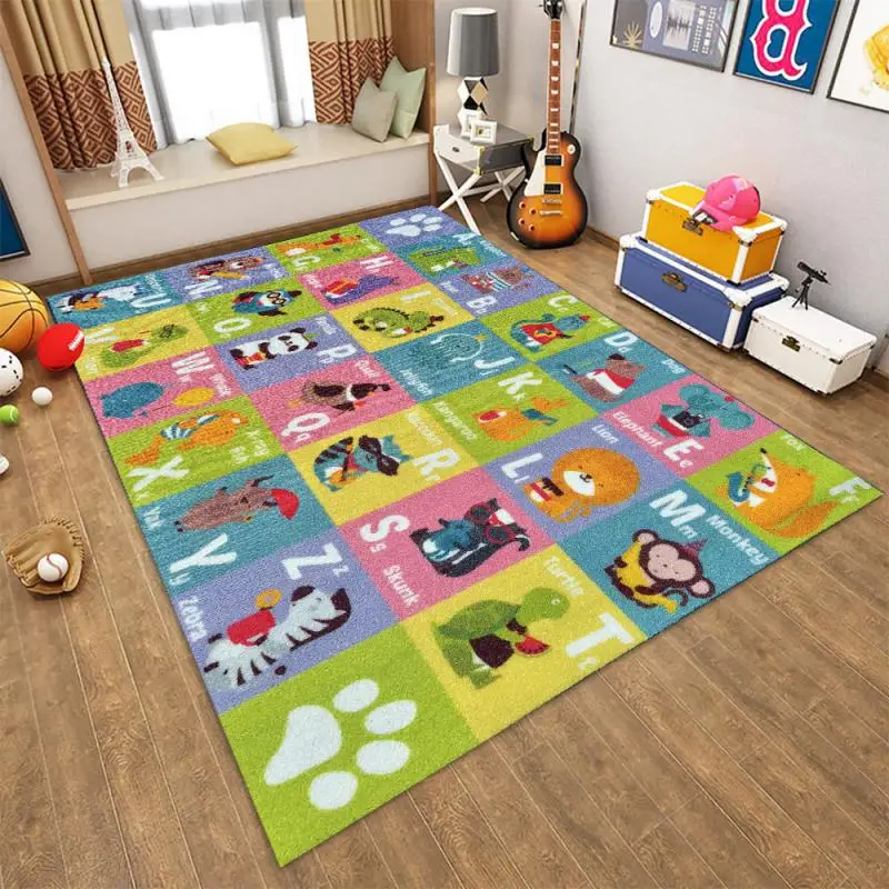

Hot Sale Baby Indoor Crawling Mat Non-slip Knit Children Puzzle Game Mat Alphabet Animal Numbers Kids Early Educational Toys