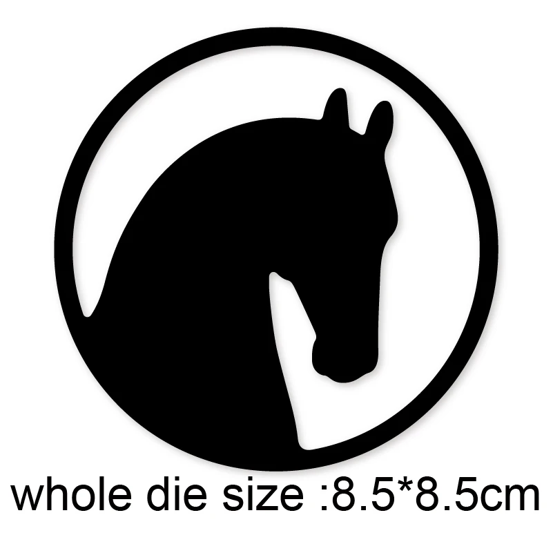Металлические режущие штампы лошадь Круг рамка 2020 Новое поступление крафтовые