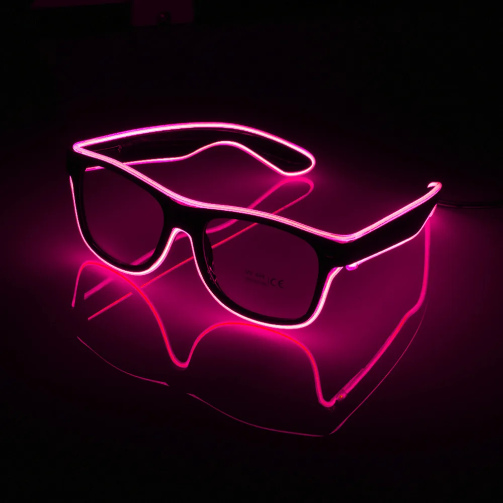 

Flashing Glasses EL Wire LED Glasses Glowing Party Supplies Lighting Novelty Gift Bright Light Festival Party Glow Sunglasses