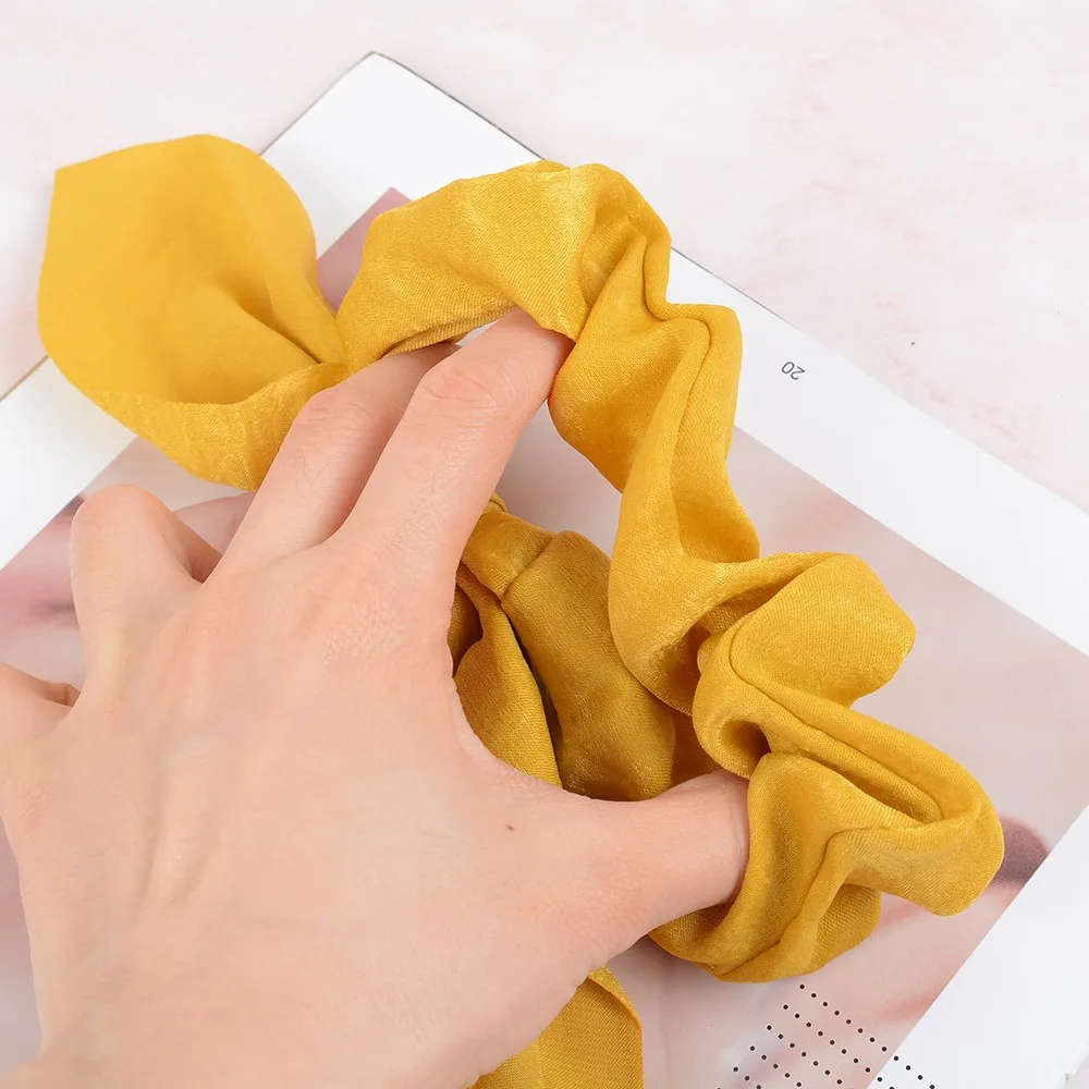 Однотонные резинки для волос с бантом эластичные женский головной убор девочек