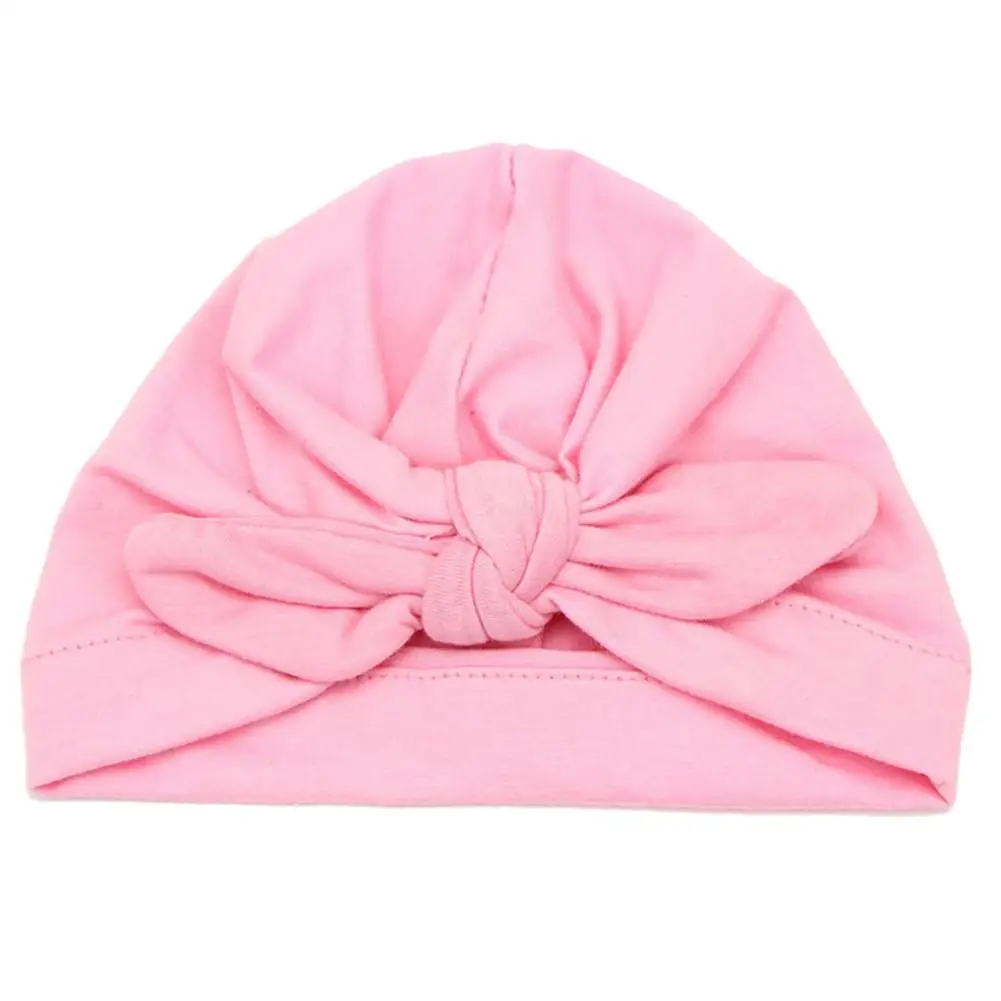 6 цветов милая детская шапка завязанные кроличьи уши модель хлопковой шапки