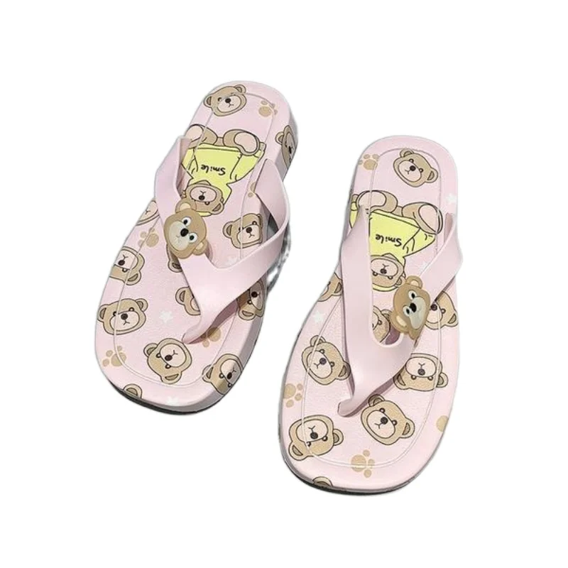

Beach Shoes Square Toe Ladies' Slippers Low Rubber Flip Flops Luxury Slides Sabot Flat Hawaiian Designer Rome PVC Fabric 2021