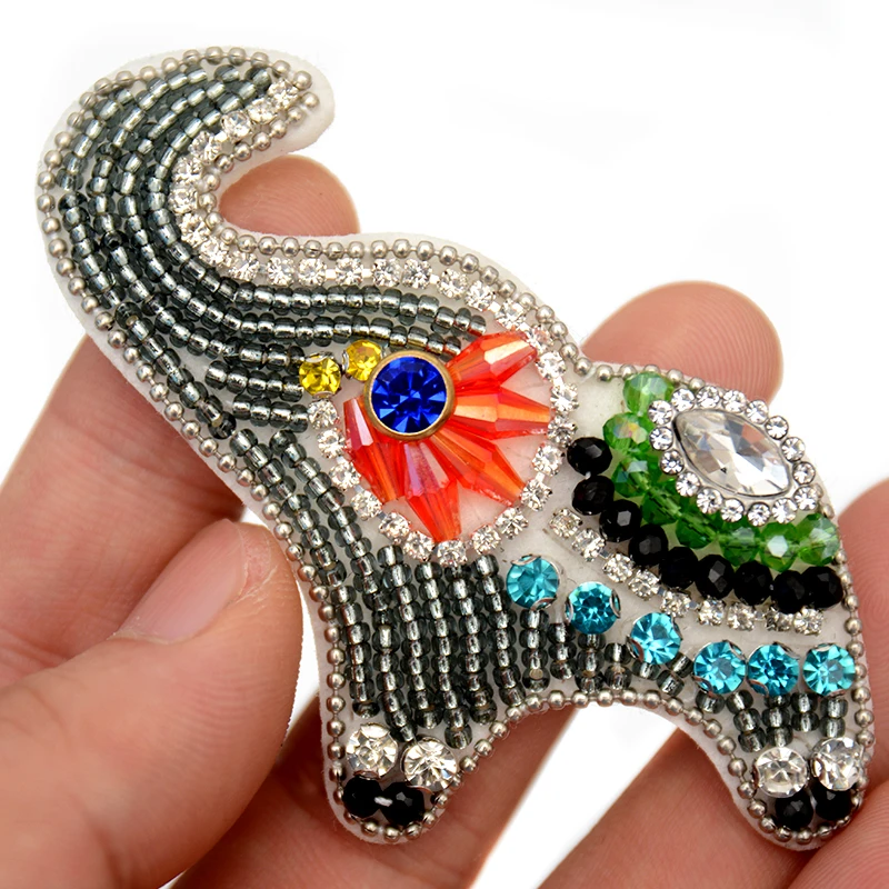 1 шт. милый слон Стразы Вышивка бисером нашивка для одежды DIY модные сумки обувь