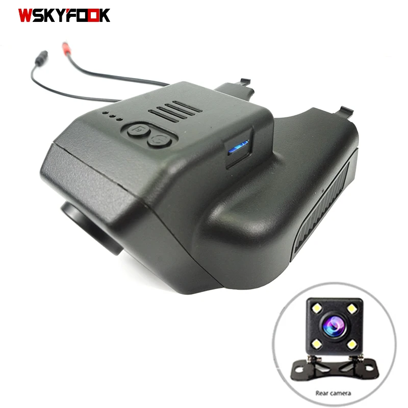Dual lens-Black 1080P Автомобильный Wifi DVR приложение управления для Mercedes Benz R R320 ML GL GL450 w164 x164 2006-2012 Mb GL Скрытая установка - Название цвета: Dual lens-Black