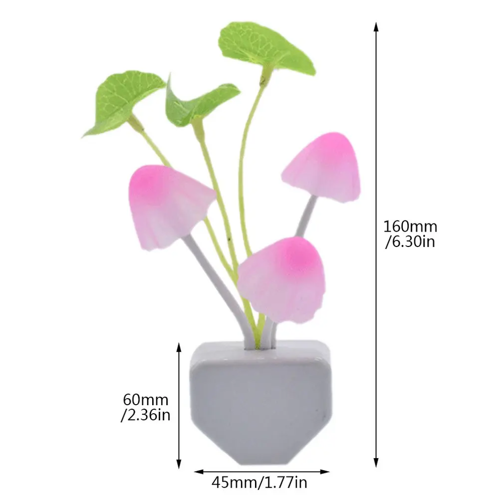 

Colorful Color Light Control Lotus Leaf Mushroom Bedroom Energy-Saving Induction Light Usb Light Avatar Led Mushroom Light Eu