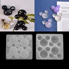 С рисунком в виде Головы Микки Мауса, кулоны из нержавеющей стали силиконовые формы симпатичная цепочка для ключей кулон литейные формы для эпоксидной смолы для рукоделия для изготовления украшений вручную инструменты