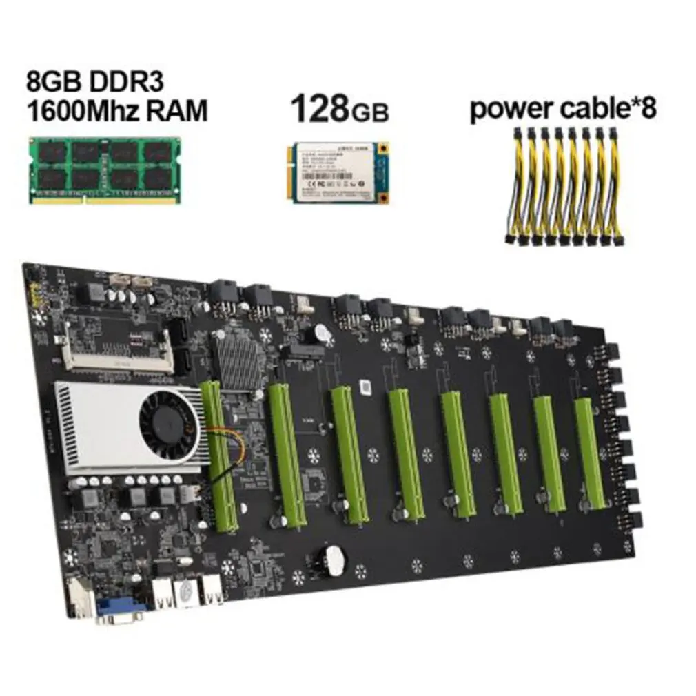 

BTC-D37 Multi-graphics 8 Card Host Plate Mining Machine Host Plate CPU 8 PCLE 16X 8G Large Space Desktop Mining Host Plate
