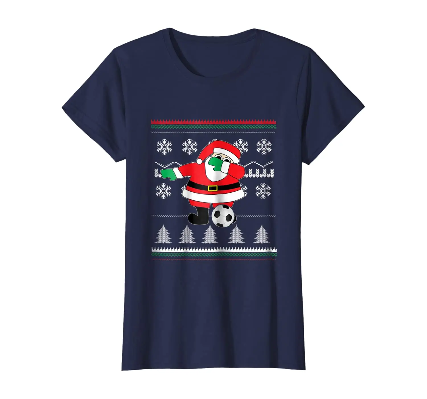 

Christmas Santa Soccer Tshirt New Arrivals Summer Cool Women Tee Breathable Pure Cotton Short Sleeve T Shirt