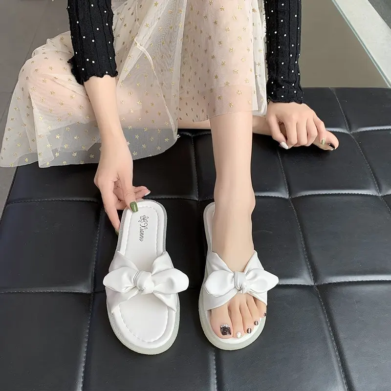 

Girl heart bowknot women's sandals indoor and outdoor wear-resistant 2021 new