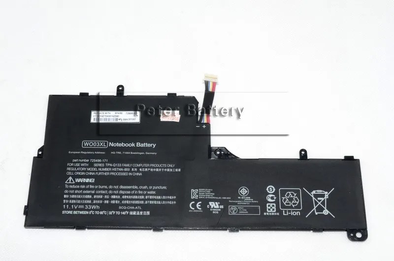 JIGU 33wh 11 1 V Натуральная батарея WO03XL для HP SPLIT x2 13 M M010DX планшет 725606 001 HSTNN XXXX 3ICP/59/121|for