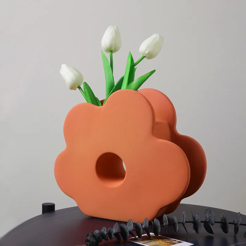 Керамика ваза украшения геометрический цветок художественная обеденный стол