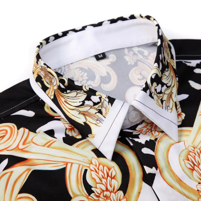 Minglu протектор для мужчин рубашка Роскошный Королевский в полоску с принтом