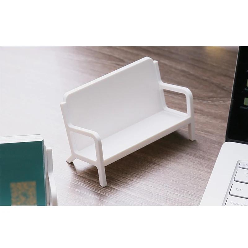 

Bench Figure Business Card Case Simple Style Sofa Calling Card Holder Modern Name Card Ornament Gift for Office Table DN