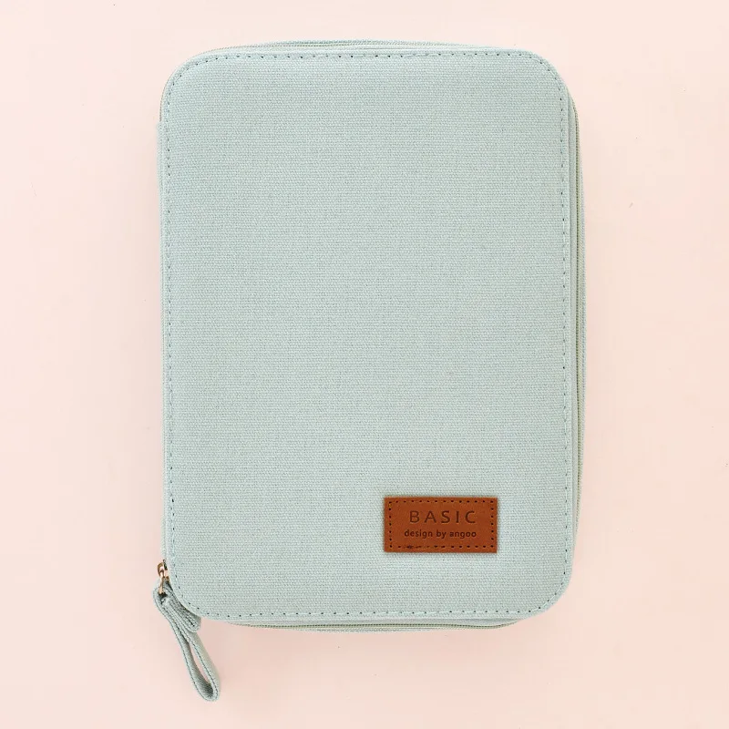 Light Blue Нейлоновый школьный пенал-чехол с котом, корейский кавайный пенал, сумка для IPAD, пенал-чехол для девочек и мальчиков, большой пенал, записная книжка, стационарный чехол - Цвет: Light Blue