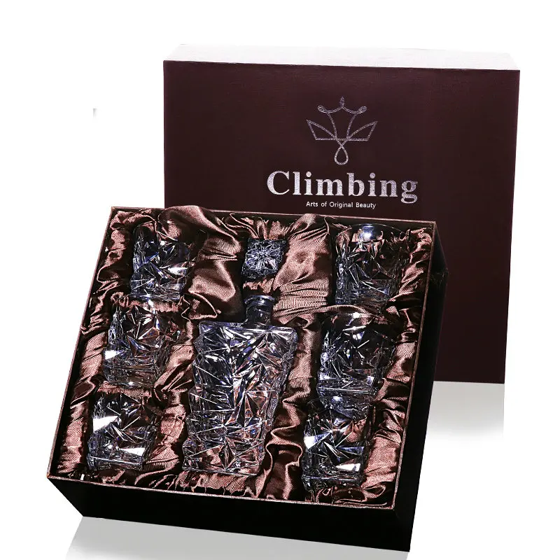 7 шт./компл. Европейская Хрустальная чашка для виски бокалы красного вина пива и